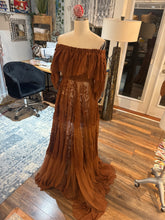 Load image into Gallery viewer, Sheer show off those shoulders brown lace on sale ready to ship