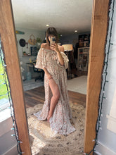 Load image into Gallery viewer, Preorder allow 6-8 week rust floral crinkle ruffle me right up dress