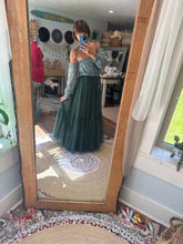 Load image into Gallery viewer, (Dress lining has dye flaw) Hand dyed hey babe in emerald flash sale ready to ship comes with a lace top as shown