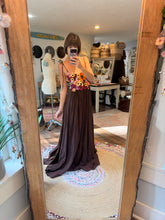 Load image into Gallery viewer, One of a kind imperfect sample sale with floral embellishments ready to ship dress