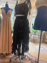 Load image into Gallery viewer, Ready to ship bundle package back lace skirt, two black lace tops, tulle ivory top, nude slip dress sale