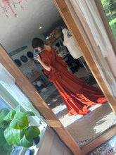 Load image into Gallery viewer, Ready to ship rust satin dreams dress