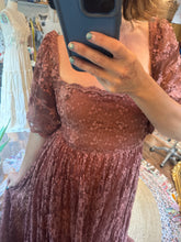 Load image into Gallery viewer, One of a kind (dye flaw) hand dyed lace dress ready to ship sale