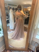 Load image into Gallery viewer, Pearl poetry dress with embroidery embellishments ready to ship sale one of a kind