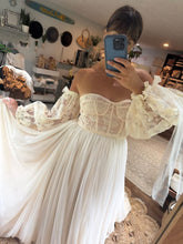Load image into Gallery viewer, Preorder allow 4 -6 weeks The We Belong Together lace and tulle gown with detachable sleeves