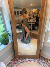 Load image into Gallery viewer, Two dress deal blue green hand dye we belong dress and floral prairie hearts ready to ship sale