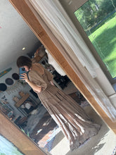 Load image into Gallery viewer, Ready to ship tan brown linen cotton simply dress sale