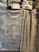 Load image into Gallery viewer, You get all hand dye Vintage lace ) (Pack z) bigger pieces ready to ship Box of fabric remnants perfect for baby layering (photo prop)