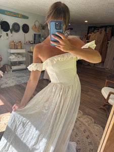 Ready to ship sample sake embroidery dress with corset