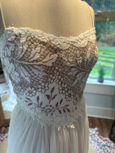 Load image into Gallery viewer, Sample sale one of a kind Cherish Dress with vintage lace bodice ready to ship