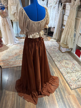 Load image into Gallery viewer, Mix and match lullaby golden beige crinkle top and rust poetry skirt ready to ship