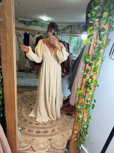 Load image into Gallery viewer, SALE ON the new Purely Abundant dress ready to ship in crepe crinkly cotton creamy ivory