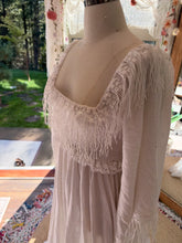 Load image into Gallery viewer, Sample sale Boho Dreams dress in white linen cotton with fringe ready to ship