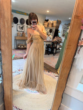 Load image into Gallery viewer, SALE love bird dark ivory lined with satin dress