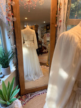 Load image into Gallery viewer, Ready to ship sale one of a kind top with lace skirt (ivory) fitting XS to large
