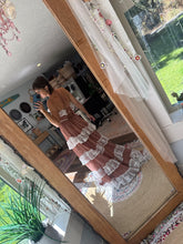 Load image into Gallery viewer, One only - Two dress deal euphoria dress off white lace and crinkle brown ruffle dress