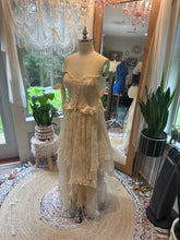 Load image into Gallery viewer, One of a kind delicate lace sample two piece dress (corset with layers)