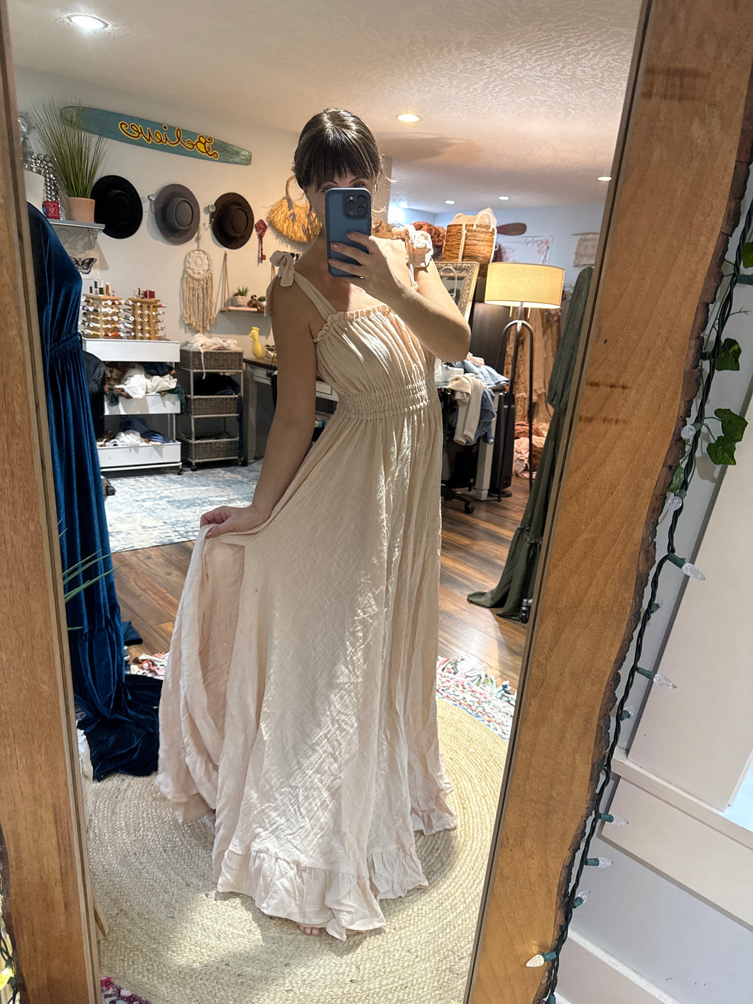 Ready to ship beige  you glow girl sleeveless flash sale