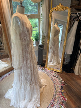 Load image into Gallery viewer, Ready to ship sale lace ivory perfect robe with bliss slip dress nude