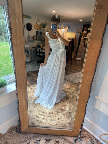 Ready to ship white lace always and forever dress on sale