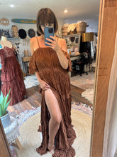 Load image into Gallery viewer, Three top, vintage lace skirt, Athena dress in brown sale ready to ship