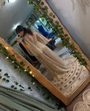 Load image into Gallery viewer, Mega sale golden glitter gown sheer ready to ship