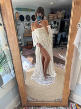 Load image into Gallery viewer, Ready to ship sample sale lace dress with bell sleeves and corset