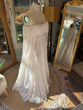 Load image into Gallery viewer, Sample sale Boho Dreams dress in white linen cotton with fringe ready to ship