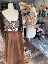 Load image into Gallery viewer, Ready to ship sale poetry hand dye skirt with hand dyed Sonoma euphoria top and Daisy crinkle lullaby top