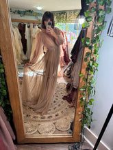 Load image into Gallery viewer, (Taupe) Wish Dress new version with sash ready to ship sheer - reclamation dress, maternity, wedding, photography