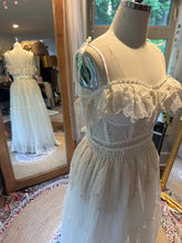 Load image into Gallery viewer, Ready to ship Hey Babe two piece floral lace with ruffle antique white