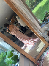 Load image into Gallery viewer, Reserved Ready to ship blush satin ruffle me right up dress
