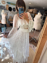 Load image into Gallery viewer, Ready to ship on sale lace sheer layers high waisted skirt with ruffle euphoria lace top