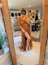 Load image into Gallery viewer, SALE Ready to ship simply two piece in copper soft matte satin reversible top