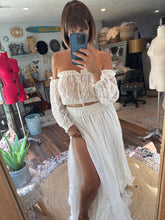 Load image into Gallery viewer, Ready to ship tulle skirt with lining and lace slight sheer top