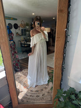 Load image into Gallery viewer, Show off those shoulders maxi length ready to ship ivory on sale