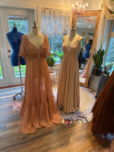 Load image into Gallery viewer, Ready to ship sale prairie hearts chiffon coral comes with everyday slip dress