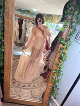 Load image into Gallery viewer, (Champagne ivory) Wish Dress new version with sash ready to ship sheer - reclamation dress, maternity, wedding, photography