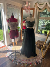 Load image into Gallery viewer, One of a kind green hand dyed two piece with beige always and forever top ready to ship flash sale