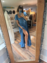 Load image into Gallery viewer, (Two dress deal) show off those shoulders light ivory  with Ready to ship soft denim Rapture dress - sale