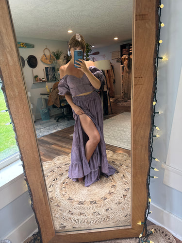 Ready to ship two piece hand dyed purple