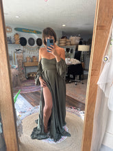 Load image into Gallery viewer, A New Day dress Olive satin matte ready to ship