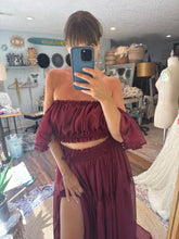 Load image into Gallery viewer, Mystical wonders on sale ready to ship Merlot chiffon dress