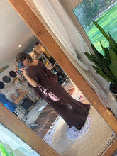 Load image into Gallery viewer, Hand dyed Dreams dress maxi length brown ready to ship