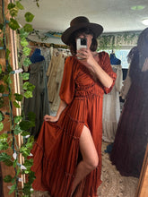 Load image into Gallery viewer, (Preorder  6-8 wk) soft rayon  simply rust dress