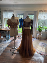 Load image into Gallery viewer, Ready to ship sale poetry hand dye skirt with hand dyed Sonoma euphoria top and Daisy crinkle lullaby top