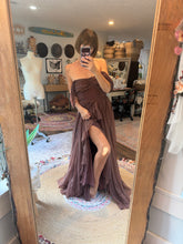 Load image into Gallery viewer, Ready to ship hand dyed mauve brown love bird dress (dye imperfect)