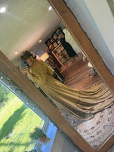 Load image into Gallery viewer, Ready to ship ruffle me right up mustard fits sm-2x linen cotton dress
