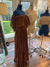 Load image into Gallery viewer, Ready to ship amazing bundle. Show off those shoulders hand dye dress, off white show off top, so Sara beige top, poetry lace corset top and soul mate skirt deal