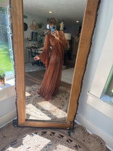Load image into Gallery viewer, Bloom button dress/robe in Brown ready to ship